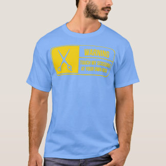 Varning Touch My Scissors Barber Haircut Hairdress T Shirt