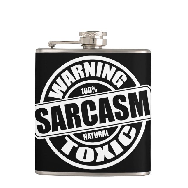 Varning Toxic Sarcasm Funny fras Fickplunta (Framsidan)