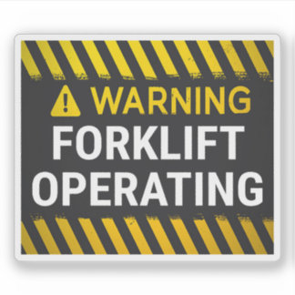 Varning Truck Opererar Klistermärken