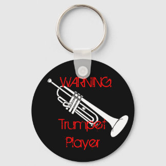 Varning! Trumpet Player-nyckelkedja Nyckelring