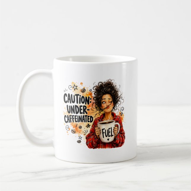 Varning: Under-Koffeinad Kaffemugg (Vänster)