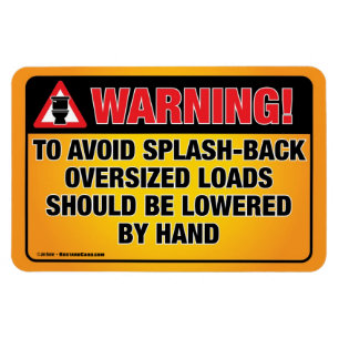 VARNING - Undvik Stänk-back Bathroom Magnet