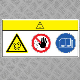 Varning/utrustning startar automatiskt etikett