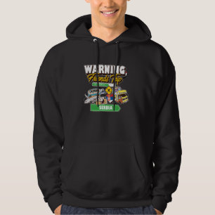 Varning Vänner Resa under arbete Serbiens resemat Hoodie