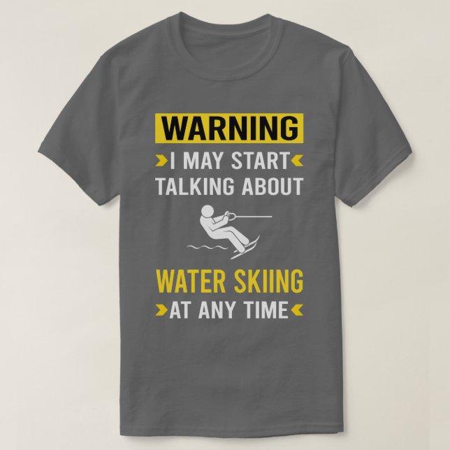 Varning Vatten Skiing Waterskiing Waterski T Shirt (Design framsida)