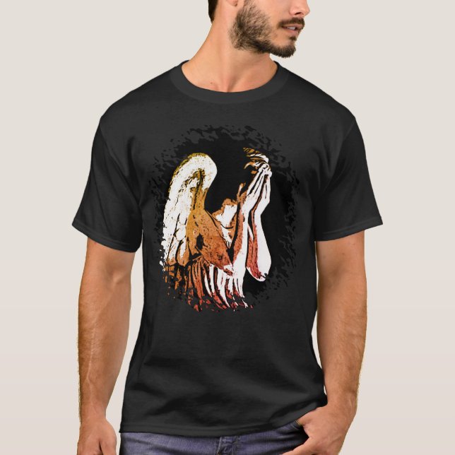 Varning - Vepande ängel - Bläck inte 1a T Shirt (Framsida)