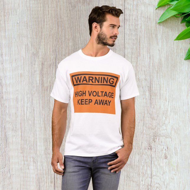 Varning vid Behållans avgångsskylt för högspänning T Shirt (Skapare uppladdad)