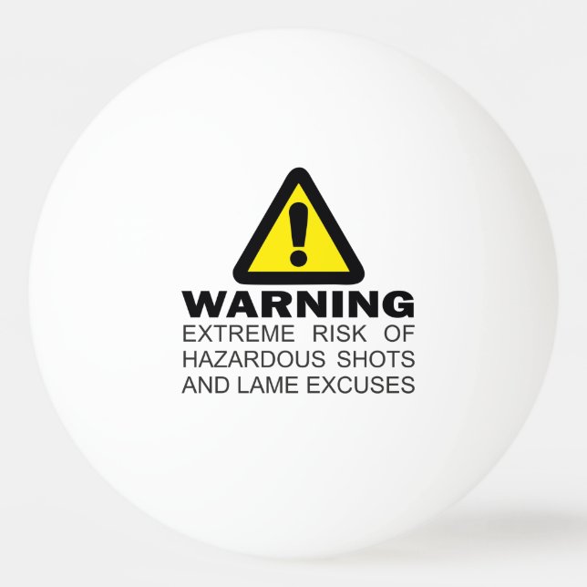Varning vid extrem risk för farliga skott och lamm pingisboll (Framsidan)