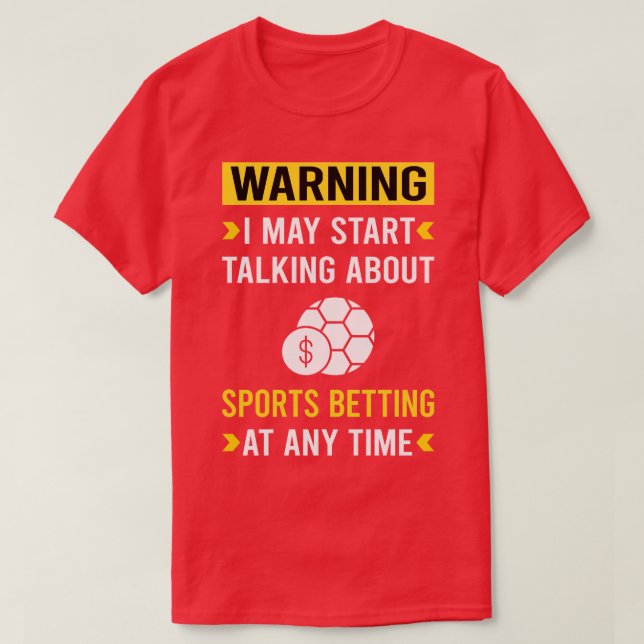 Varning vid sportvaddering t shirt (Design framsida)