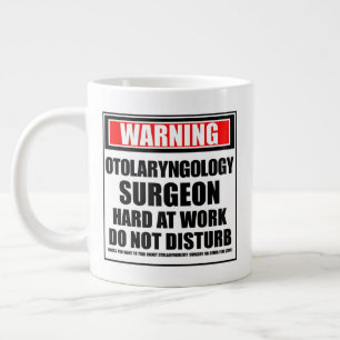 Varning vid tolaryngologi Surgeon Hard in Work Jumbo Mugg
