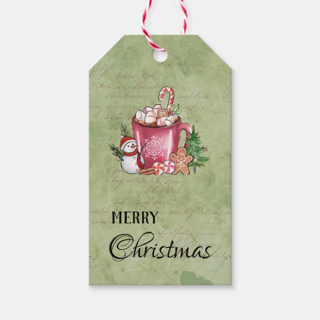 Varning Vinter Cup God Jul God Jul Gif Presentetikett (Framsidan)