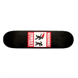 Varning: Zombies är brandfarligt Mini Skateboard Bräda 18,7 Cm