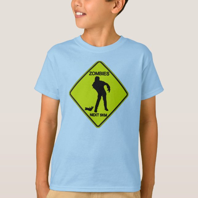 Varning: Zombies - Barn T-Shirt (Framsida)