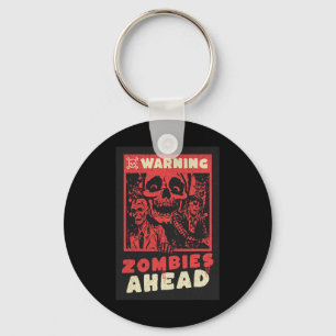 Varning Zombies Halloween Costume Nyckelring