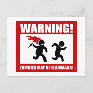 Varning! Zombies kan vara ett brandfarligt vykort