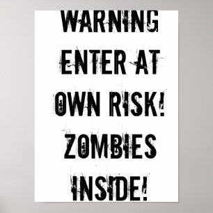 Varning! Zombies! Poster