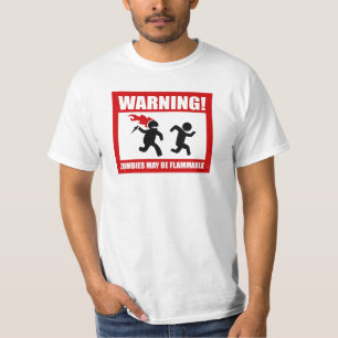 Varning! Zombiesmaj är den brännbara T-tröja Tee