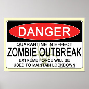 Varning - Zombieutbrott Poster