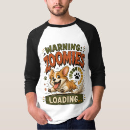 "Varning Zoomies Laddar"Rolig Corgi Älskare retro T Shirt