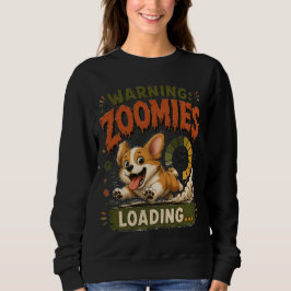 "Varning Zoomies Laddar"Rolig Corgi Älskare Retro T Shirt