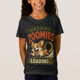 "Varning Zoomies Laddar"Rolig Corgi Älskare retro T Shirt