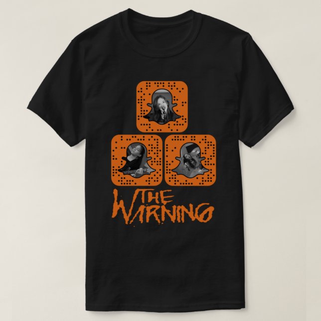 Varningen är ett mest populärt band i sten t shirt (Design framsida)