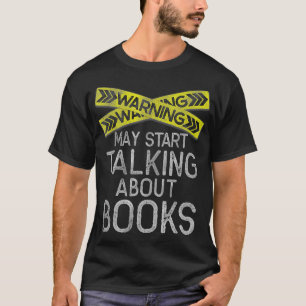 Varningen kan börja prata om Bokar Funny Bok L T Shirt