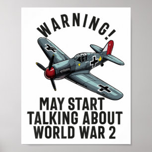 Varningen kan börja prata om WW2 Världskrig 2 Hi Poster