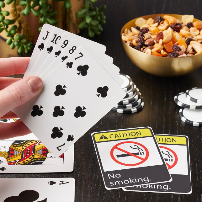 Varnings skylt för att inte röka casinokort (Skapare uppladdad)