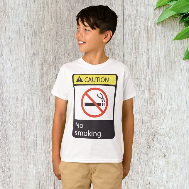 Varnings skylt för att inte röka t shirt (Skapare uppladdad)
