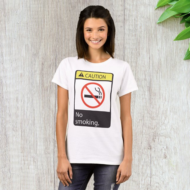 Varnings skylt för att inte röka t shirt (Skapare uppladdad)