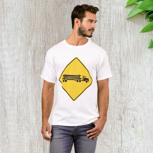 Varnings skylt för timmerbil Transport Väg Säkerhe T Shirt
