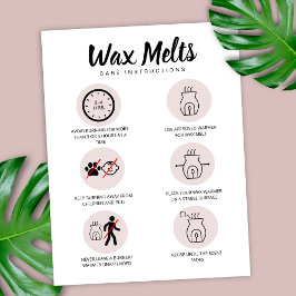 Varningsanvisningar för vax Melts Care Card Femini Tack Kort