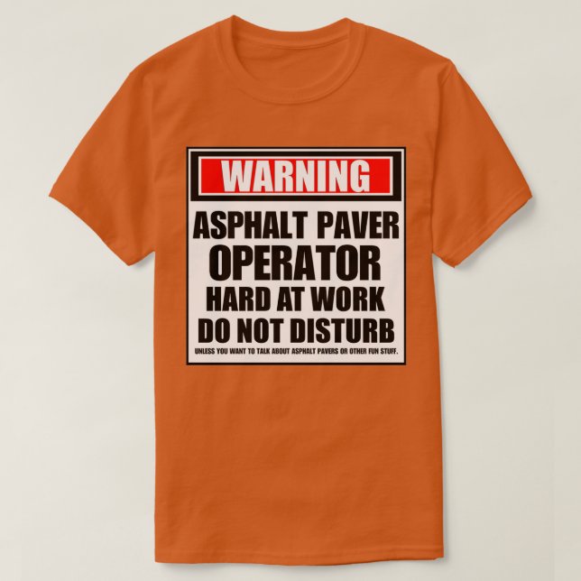 Varningsavskärmningsoperatörens svårighet att arbe t shirt (Design framsida)