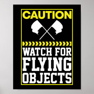 Varningsbevakning för flygobjekt Färg Guard Poster