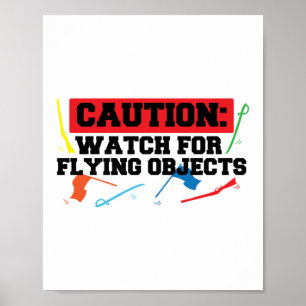 Varningsbevakning för flygplansobjekt Färg Guard Poster