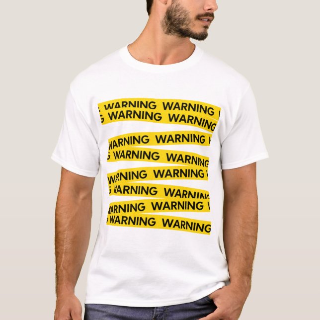 Varningsdesign T Shirt (Framsida)