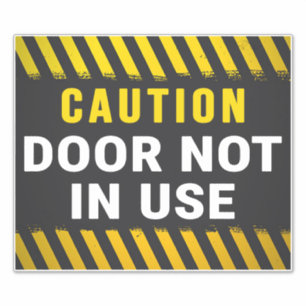 Varningsdörr finns inte i användan klistermärken