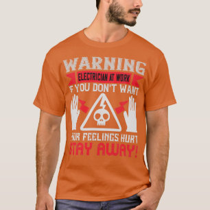 Varningselektriker på arbetsplatsen t shirt