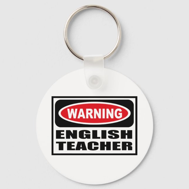 VarningsENGLISH TEACHER Nyckelring (Framsida)