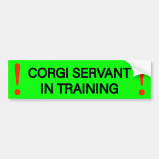 Varningsetikett Corgi-tjänare Bildekal