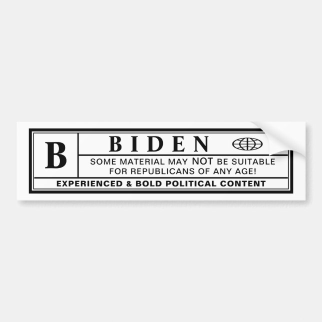 Varningsetikett för biden bildekal (Framsidan)
