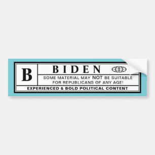 Varningsetikett för biden bildekal