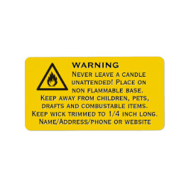 Varningsetikett för Gult av bevexljus Adressetikett