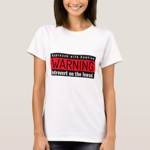 Varningsetikett för invertering ut i vilden t shirt
