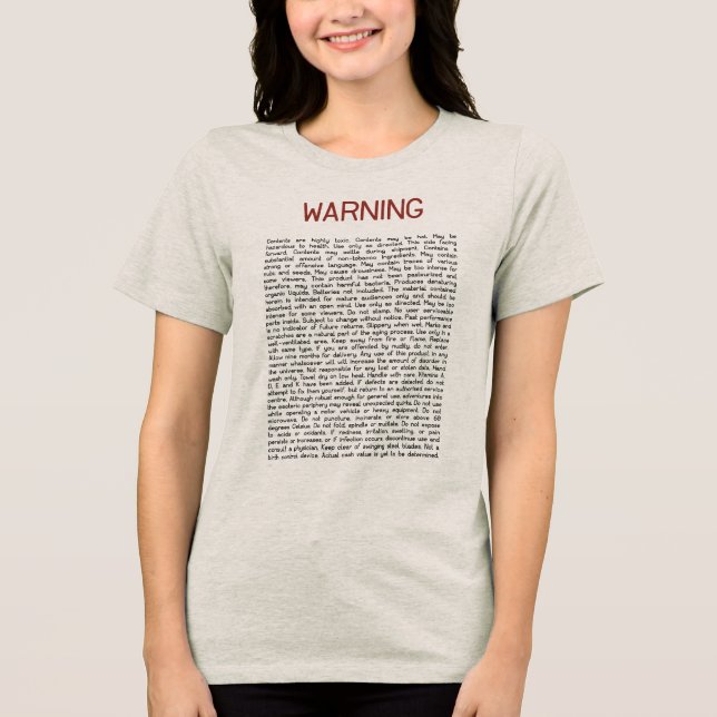 Varningsetikett T-shirt för män (Framsida)