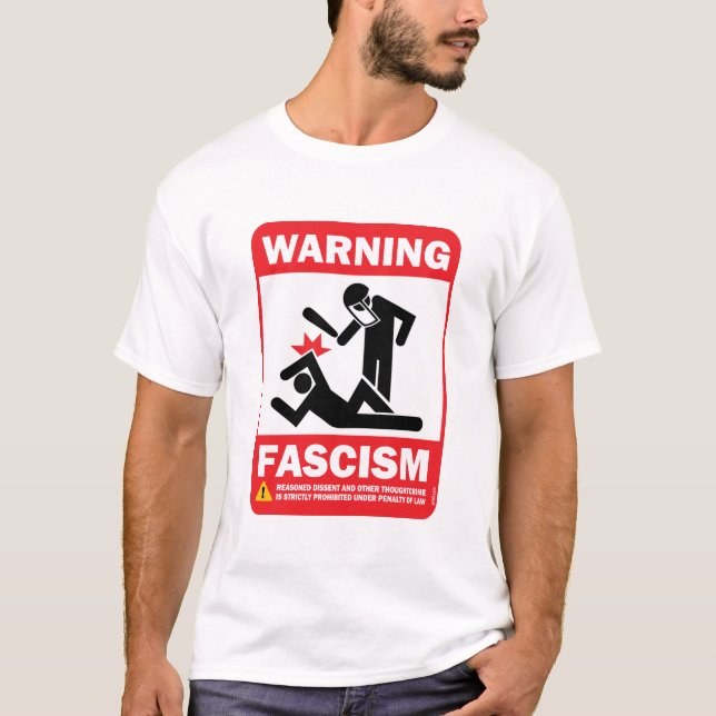 varningsfascism tee (Framsida)