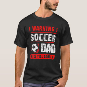 Varningsfotbollsspelaren Pappa kommer att gula lud T Shirt