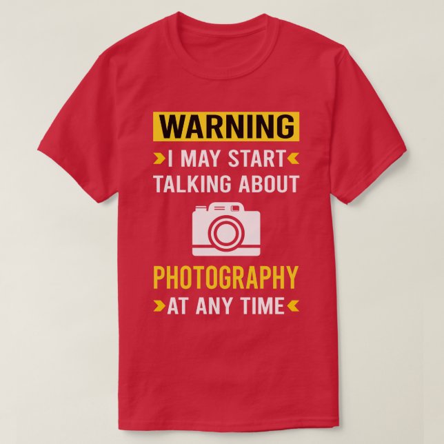 Varningsfotografikamera T Shirt (Design framsida)