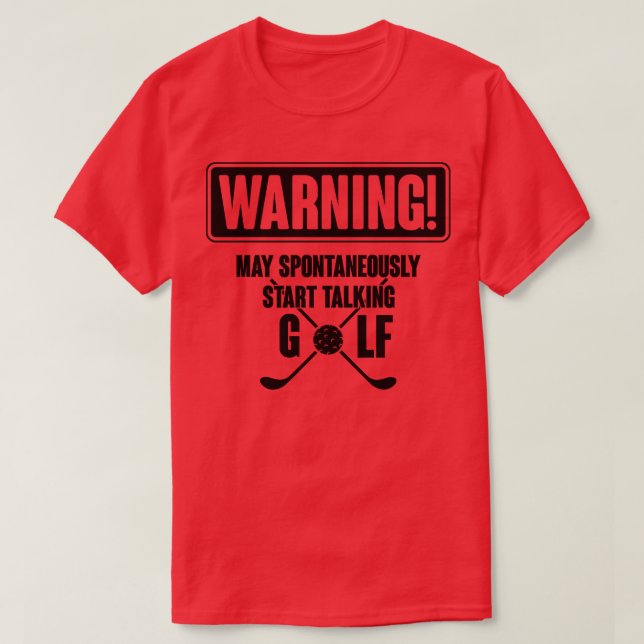 Varningsgolf T Shirt (Design framsida)